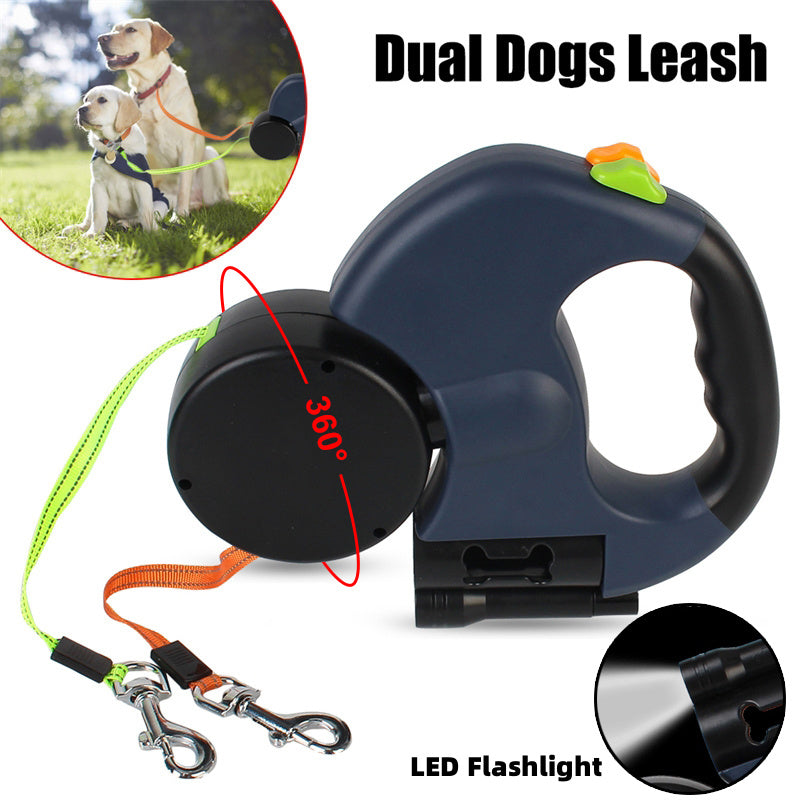 Dual Dog Leash Tangle-Free Swivel